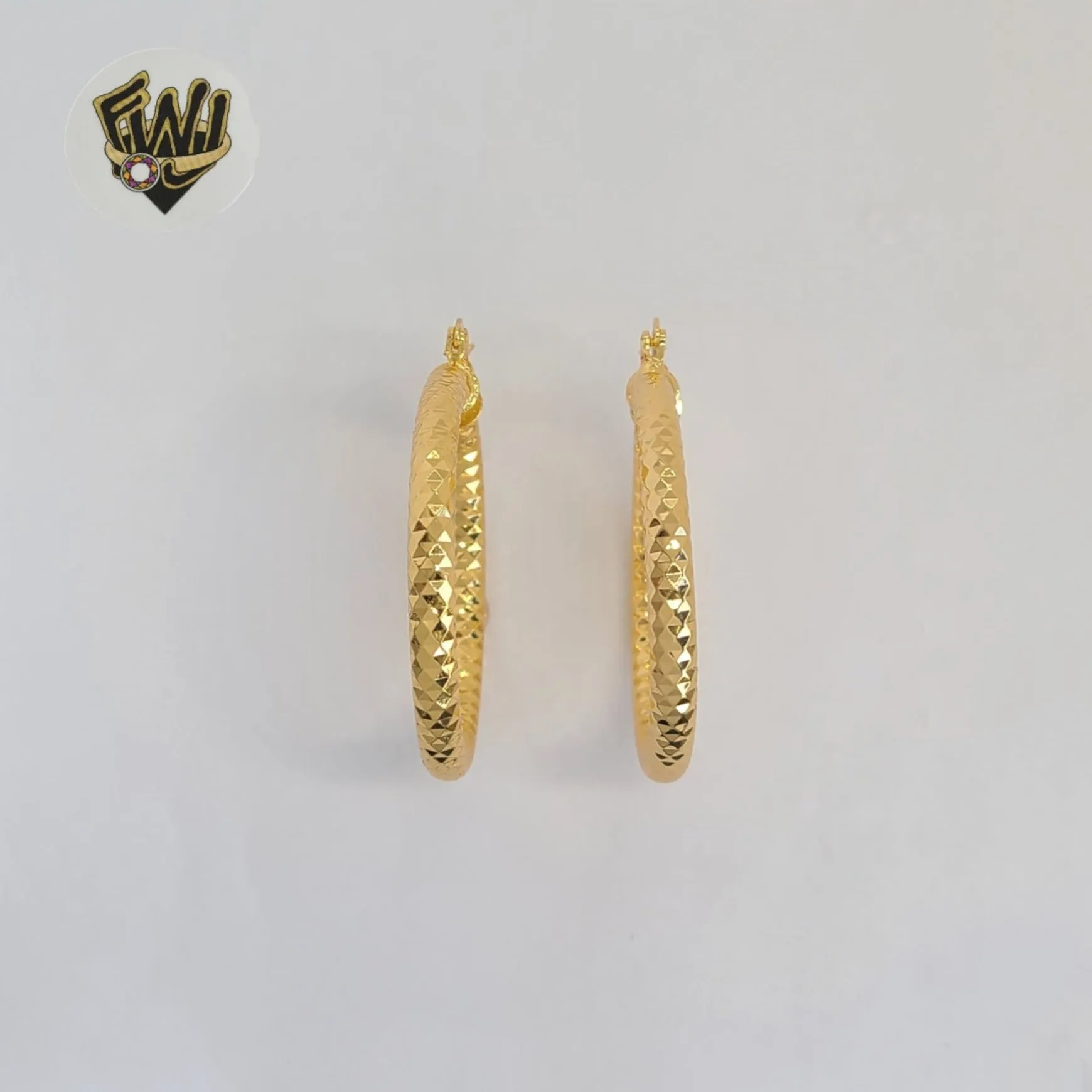 (1-2730-2) Gold Laminate - Diamond Cut Hoops - BGO