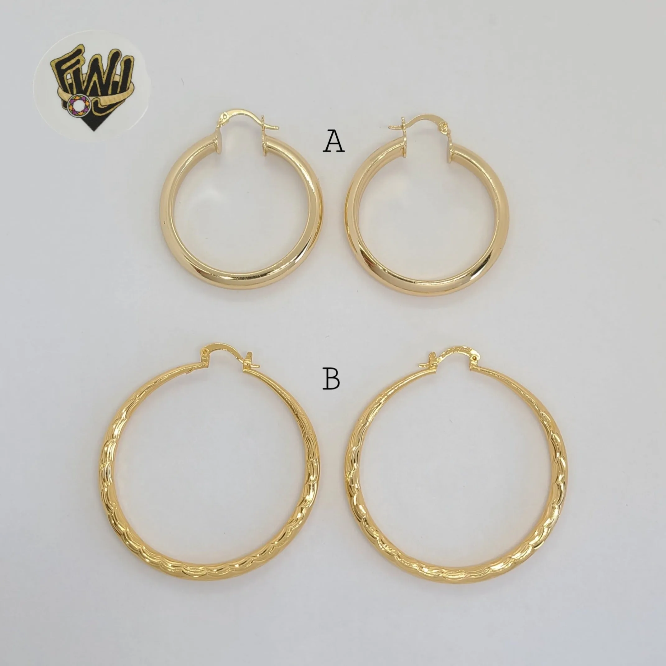 (1-2732-1) Gold Laminate Hoops - BGO