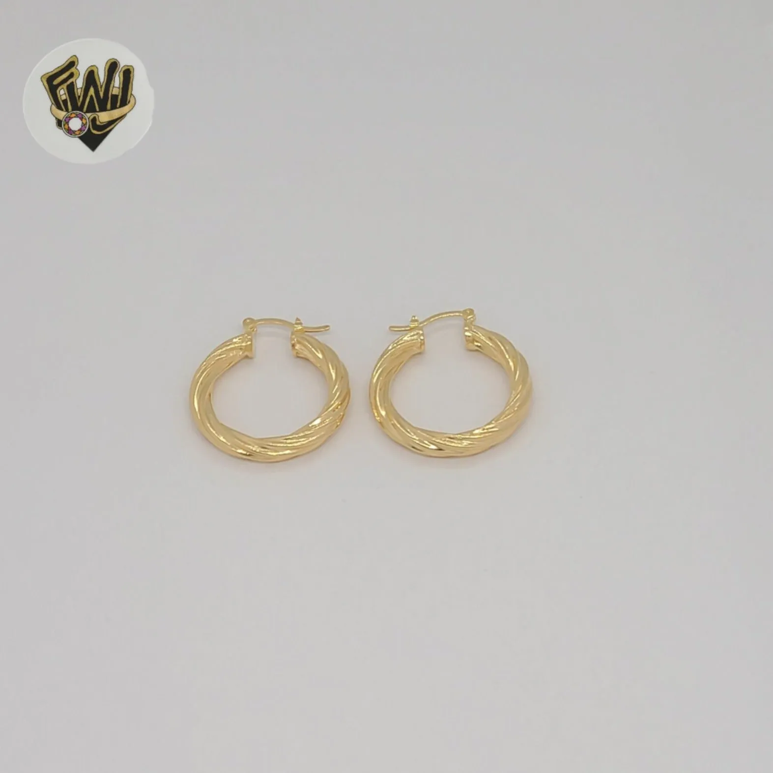 (1-2979-4) Gold Laminate - Twisted Hoops - BGF