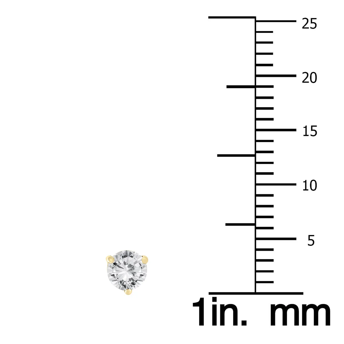 1/2 Carat Tw Ags Certified Martini Set Round Diamond Solitaire Earrings In 14K Yellow Gold (I-J Color, I1-I2 Clarity)