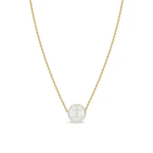 14k Gold Large Pearl Necklace