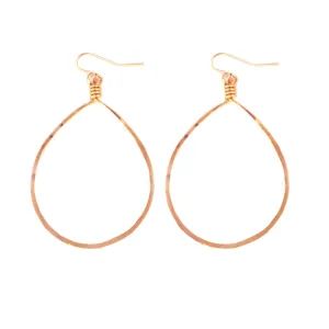 14k Rose Goldfill Oval Hoop Earrings