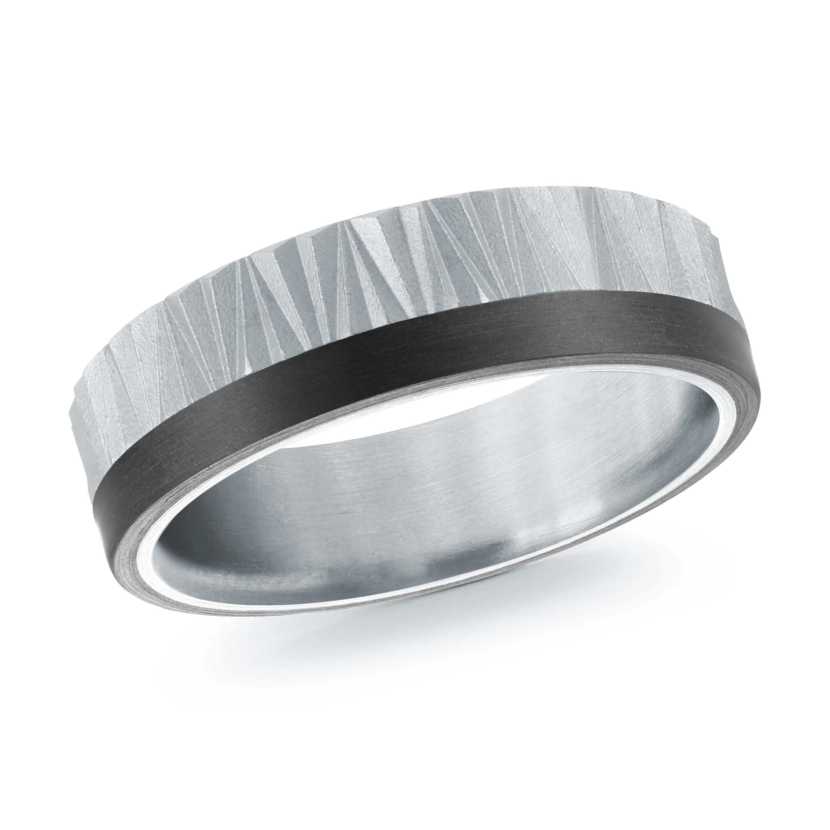 14K White Gold Ring from the Noir Collection by Malo - MRDA-150-65W