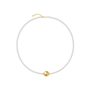 18k Gold South Sea Golden Pearl Necklace KN00125