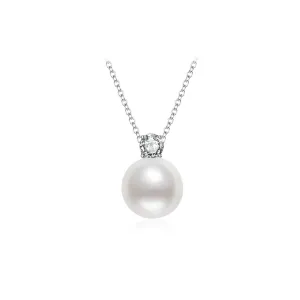 18K Solid Gold Freshwater Pearl Necklace KN00162