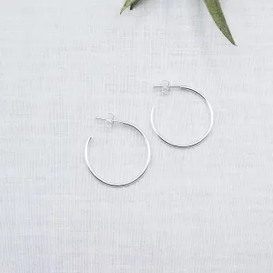 25mm STERLING SILVER HOOP