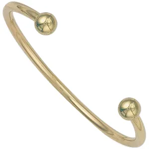 9ct Yellow Gold 3.5mm Solid Torque Bangle 18.6g