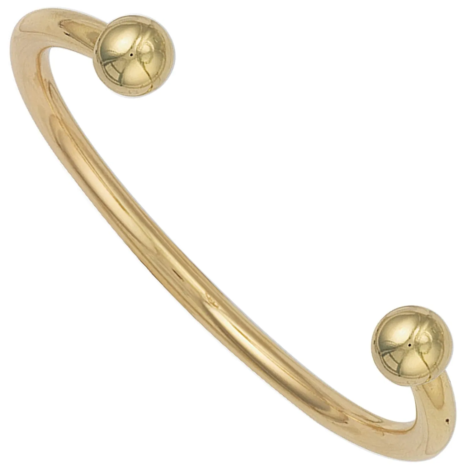 9ct Yellow Gold 5mm Solid Torque Bangle 33.0g