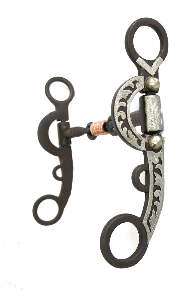 AJ Tack Argentine Three Piece Copper Dog Bone Snaffle Bit