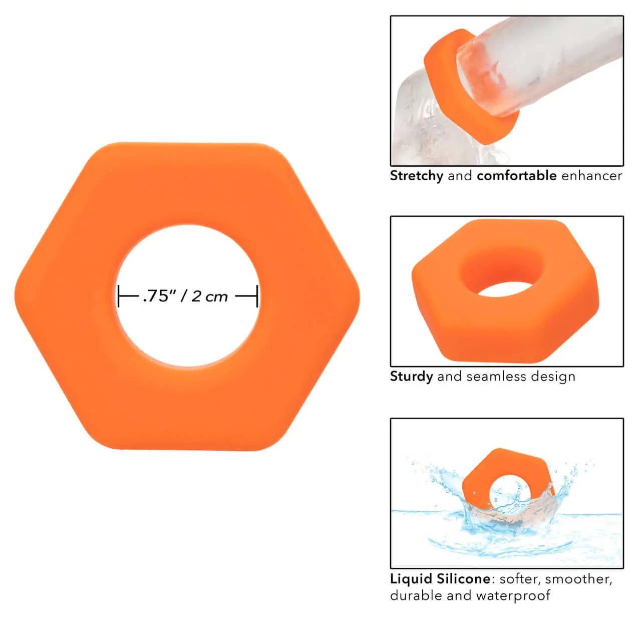 Alpha Liquid Silicone Prolong Sexagon Ring – Ultimate Pleasure and Endurance