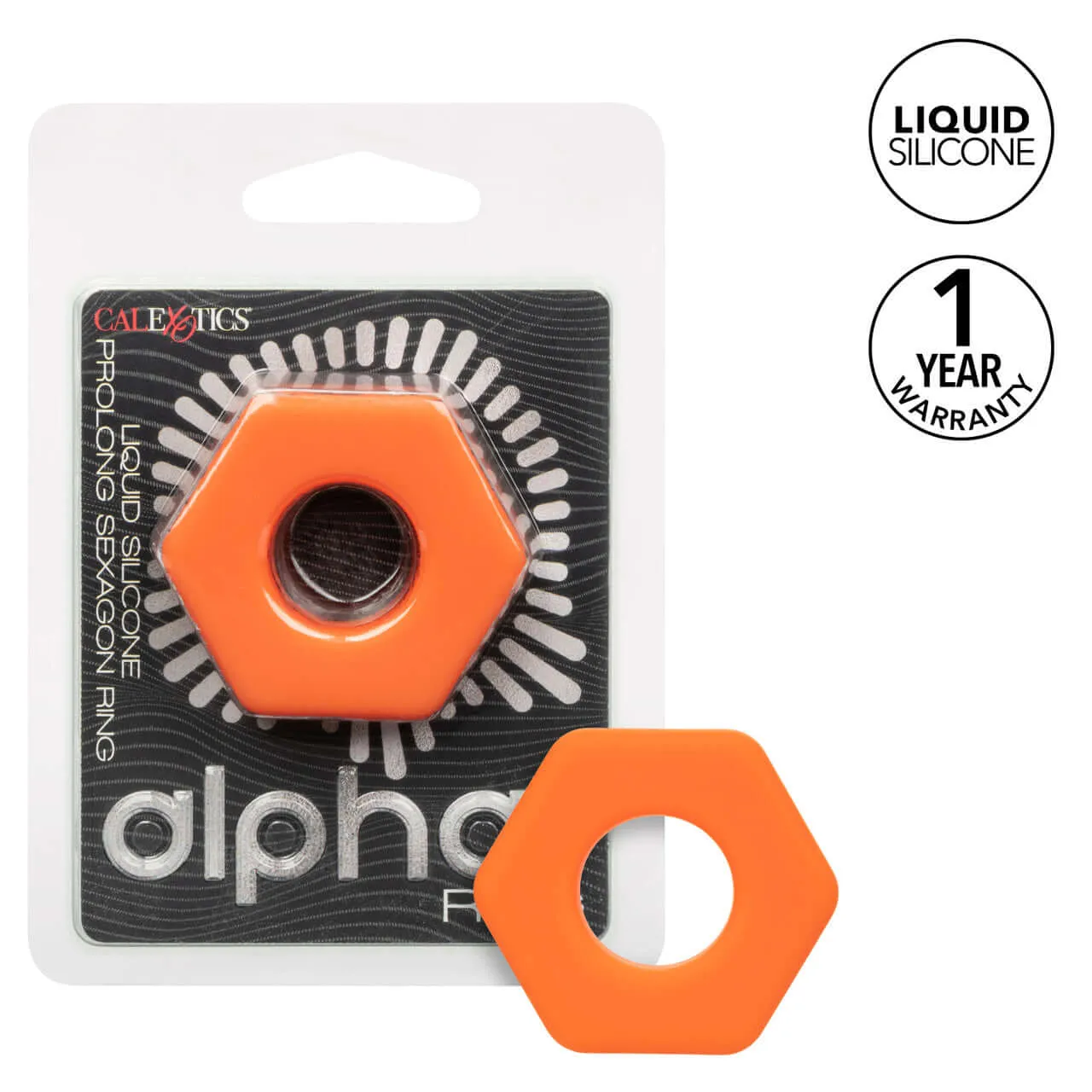 Alpha Liquid Silicone Prolong Sexagon Ring – Ultimate Pleasure and Endurance