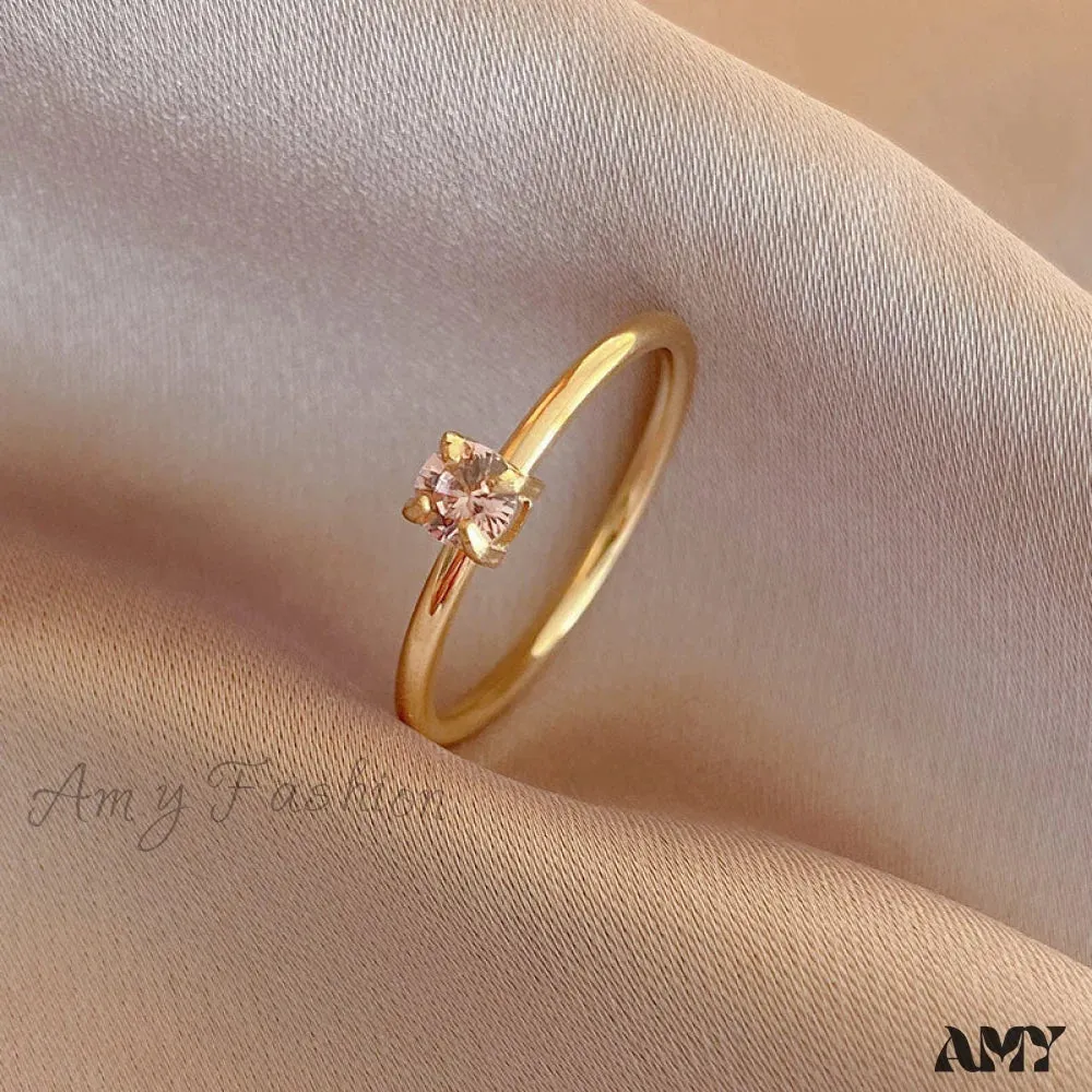 Amy Fashion - Shining Colorful Zircon Custom Closed Rings