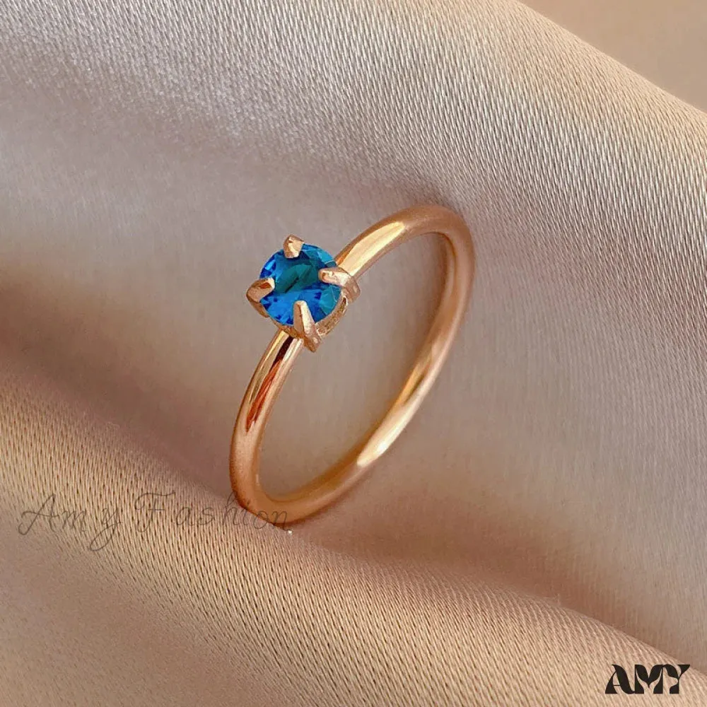 Amy Fashion - Shining Colorful Zircon Custom Closed Rings