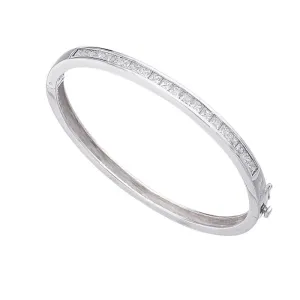 Beginnings Sterling Silver B224C Channel Set Bangle