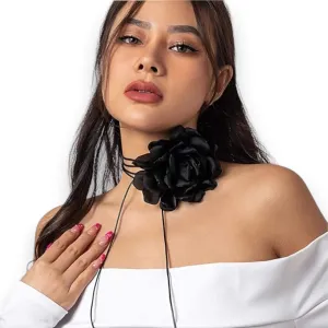 Big Flower Wrap Choker