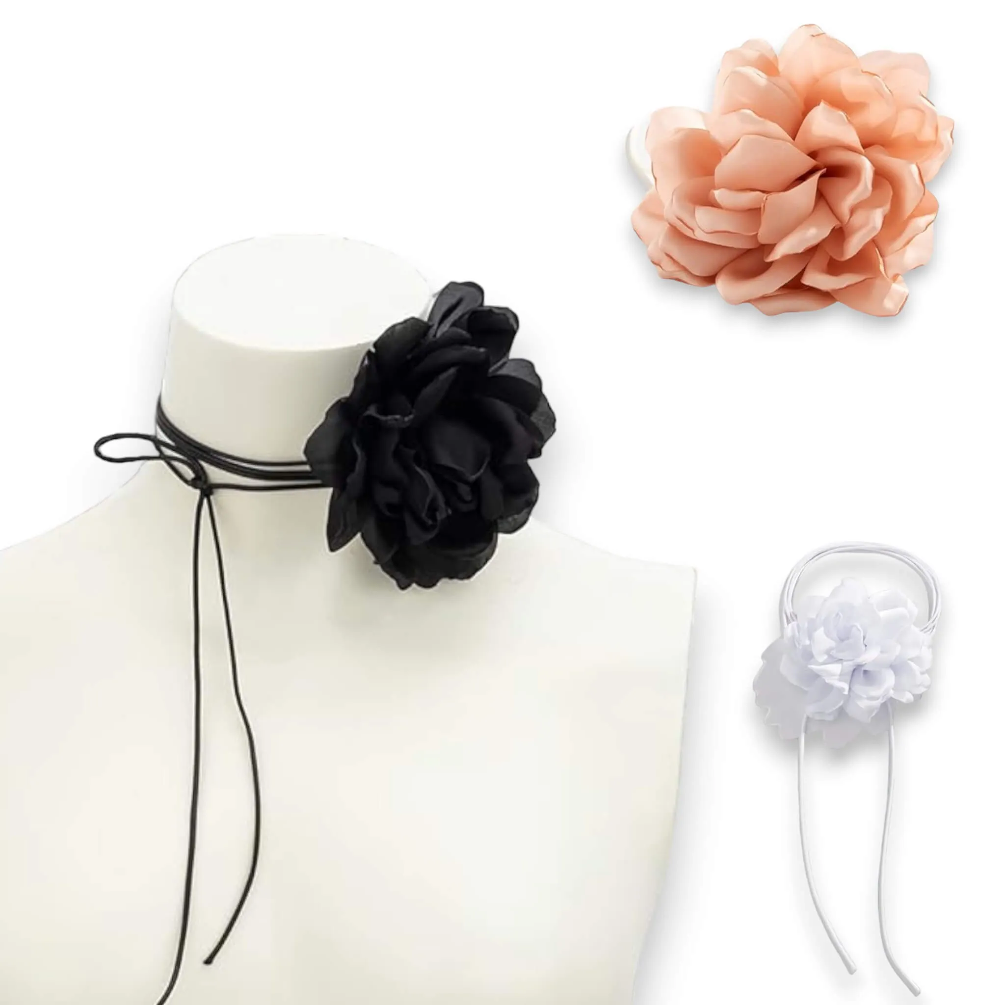 Big Flower Wrap Choker