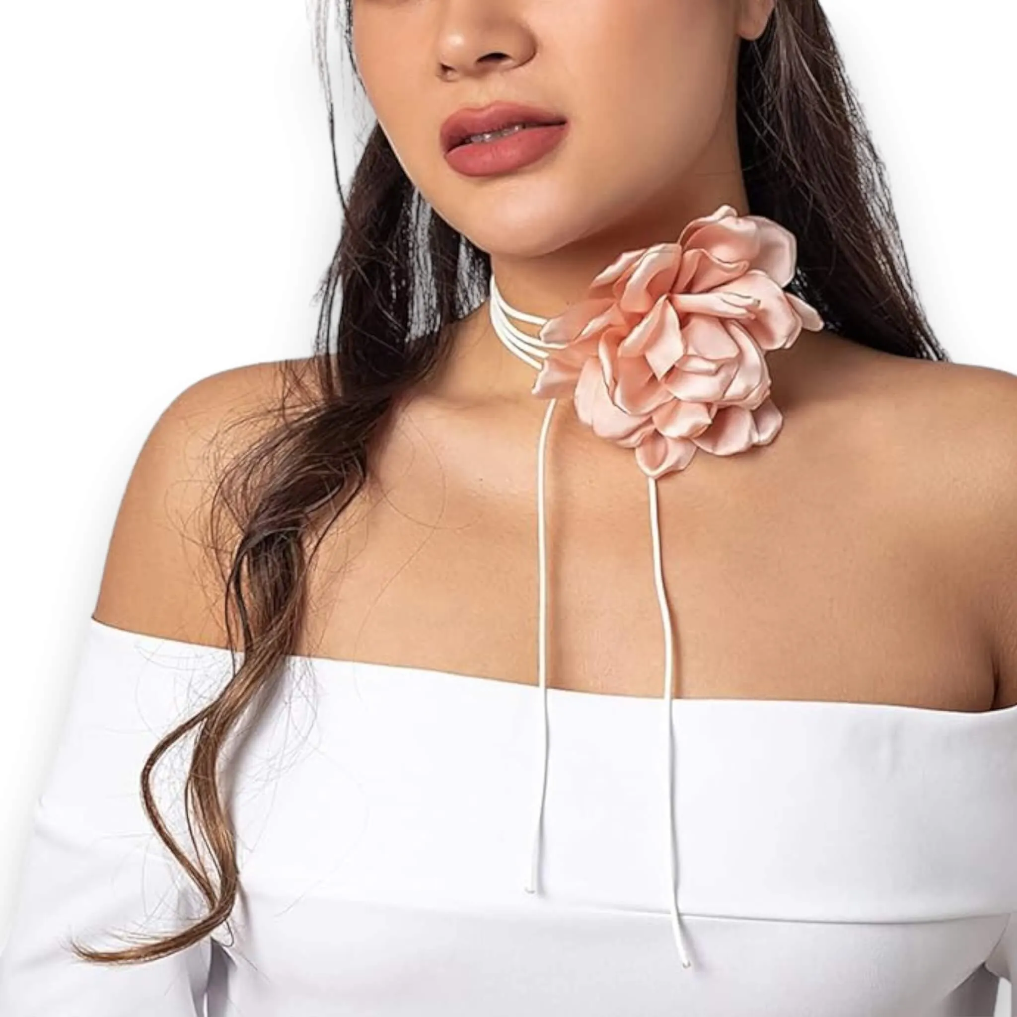 Big Flower Wrap Choker