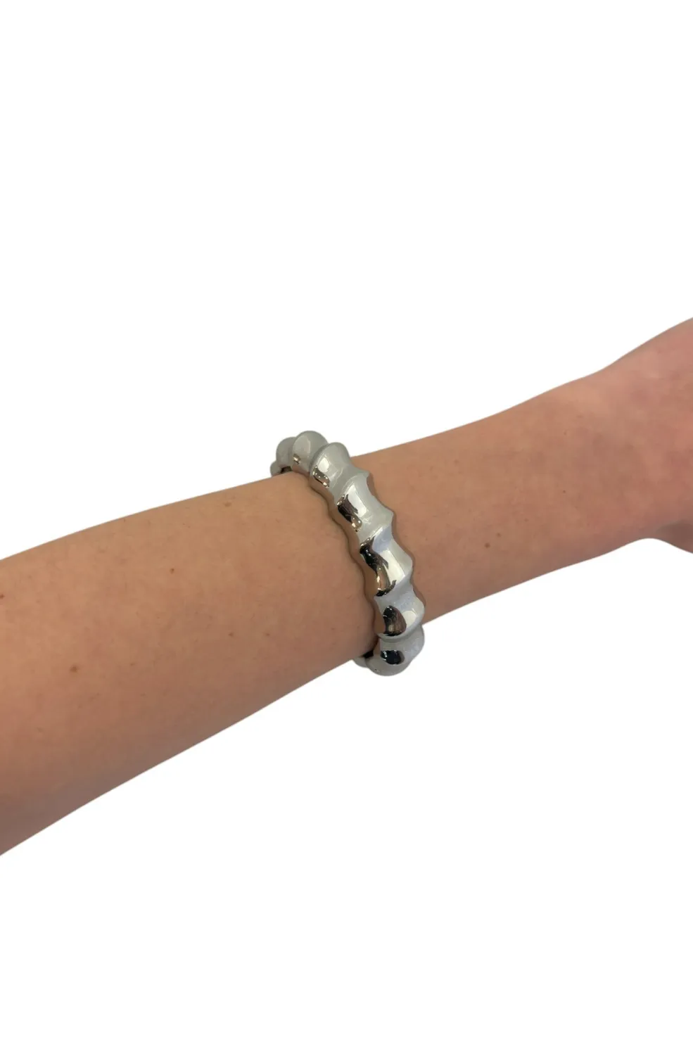 Bone Cuff Bracelet - Silver