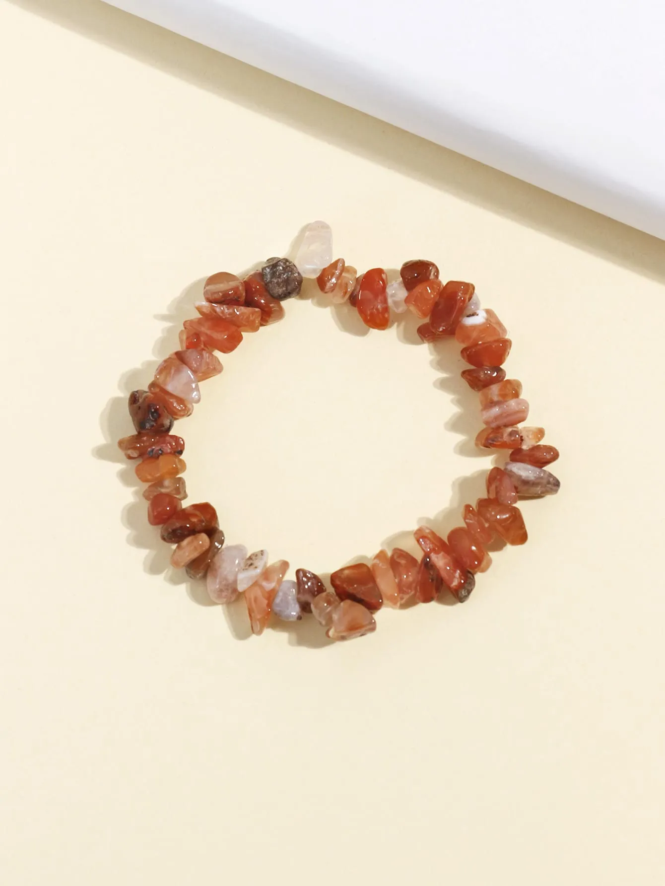 Brown Stone Beaded Bracelet Women Bracelet Stackable Bracelet Crafted Jewelry