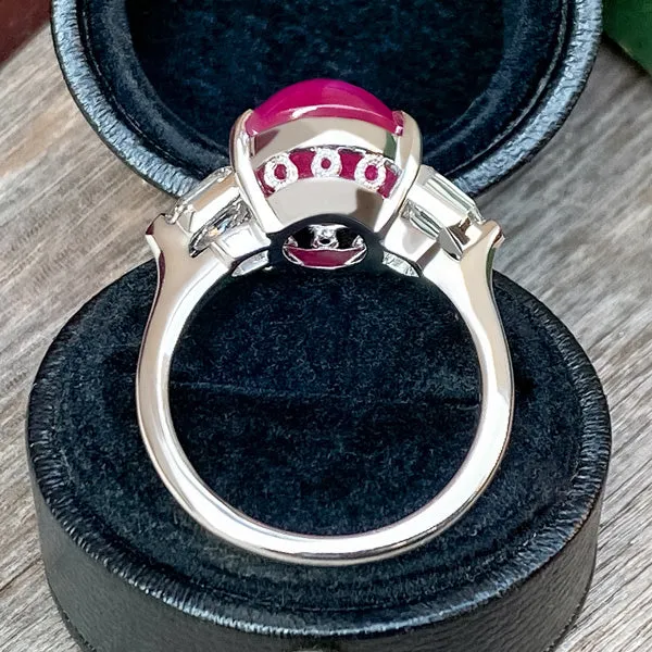 Burmese Ruby & Diamond Ring