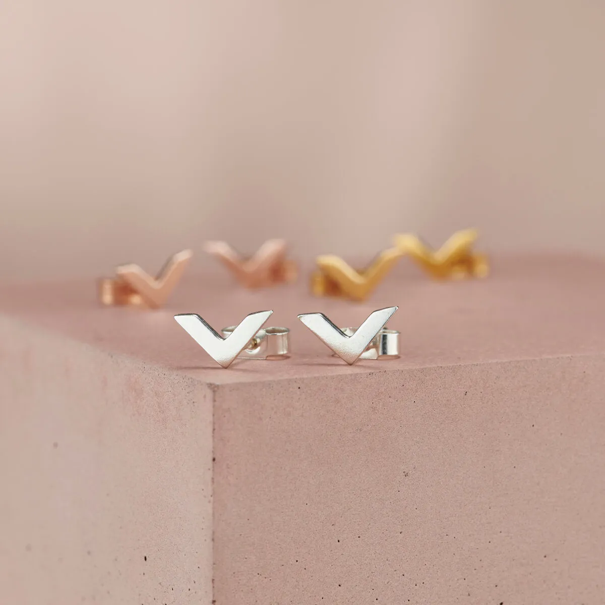 Chevron Stud Earrings