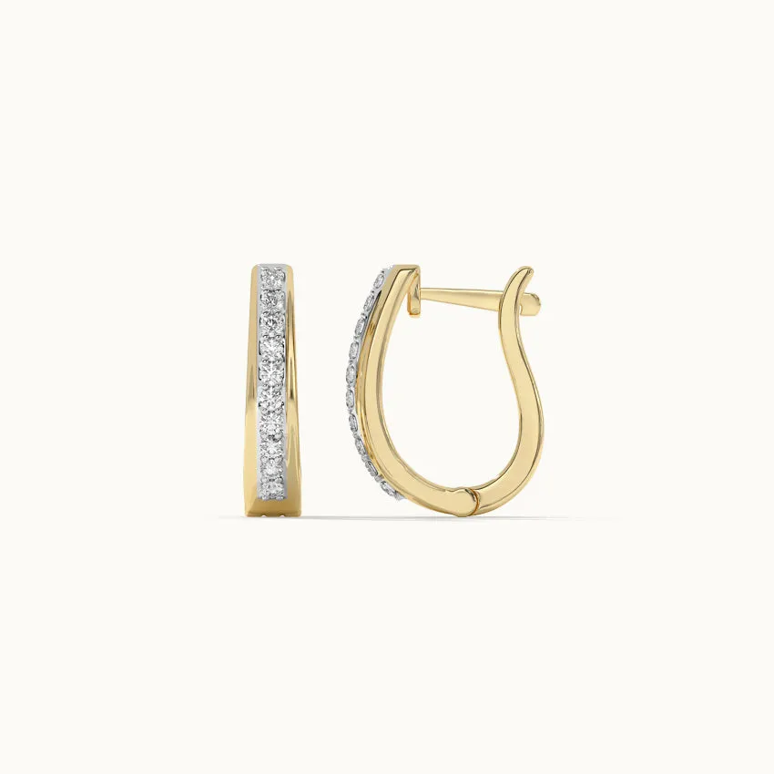 Classic Pear Diamond Hoops