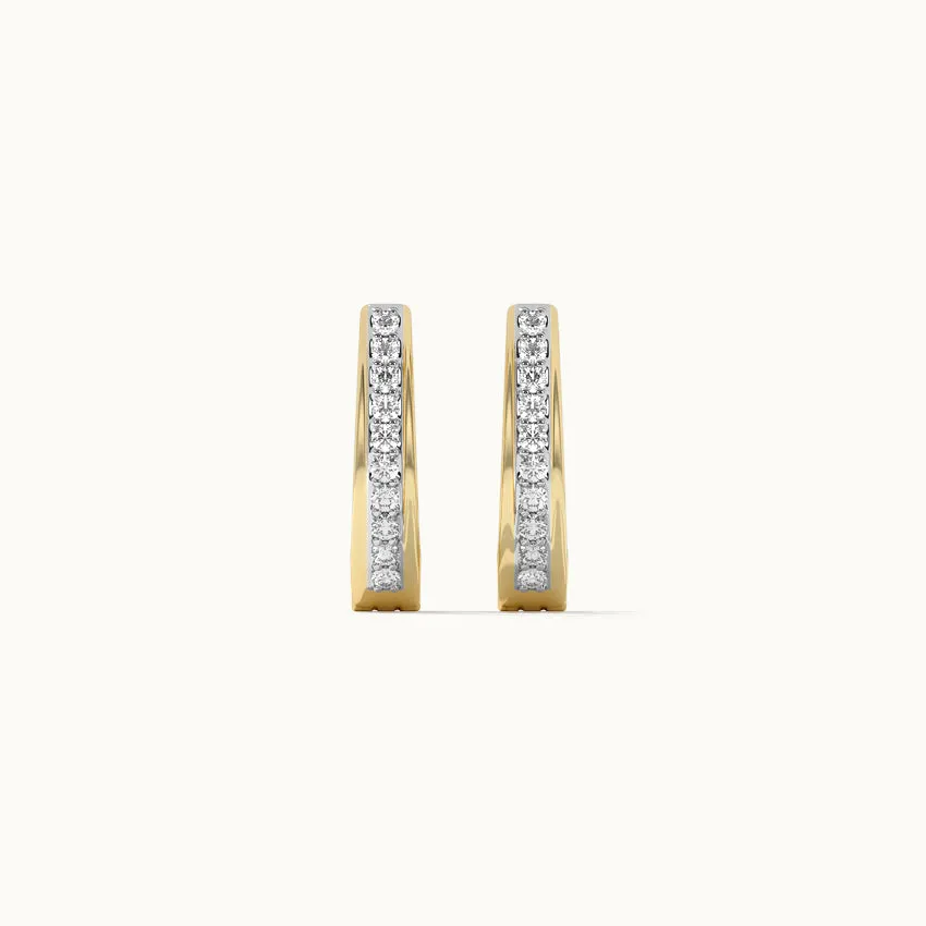 Classic Pear Diamond Hoops