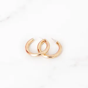 Classic Thick Gold Hoop Earrings