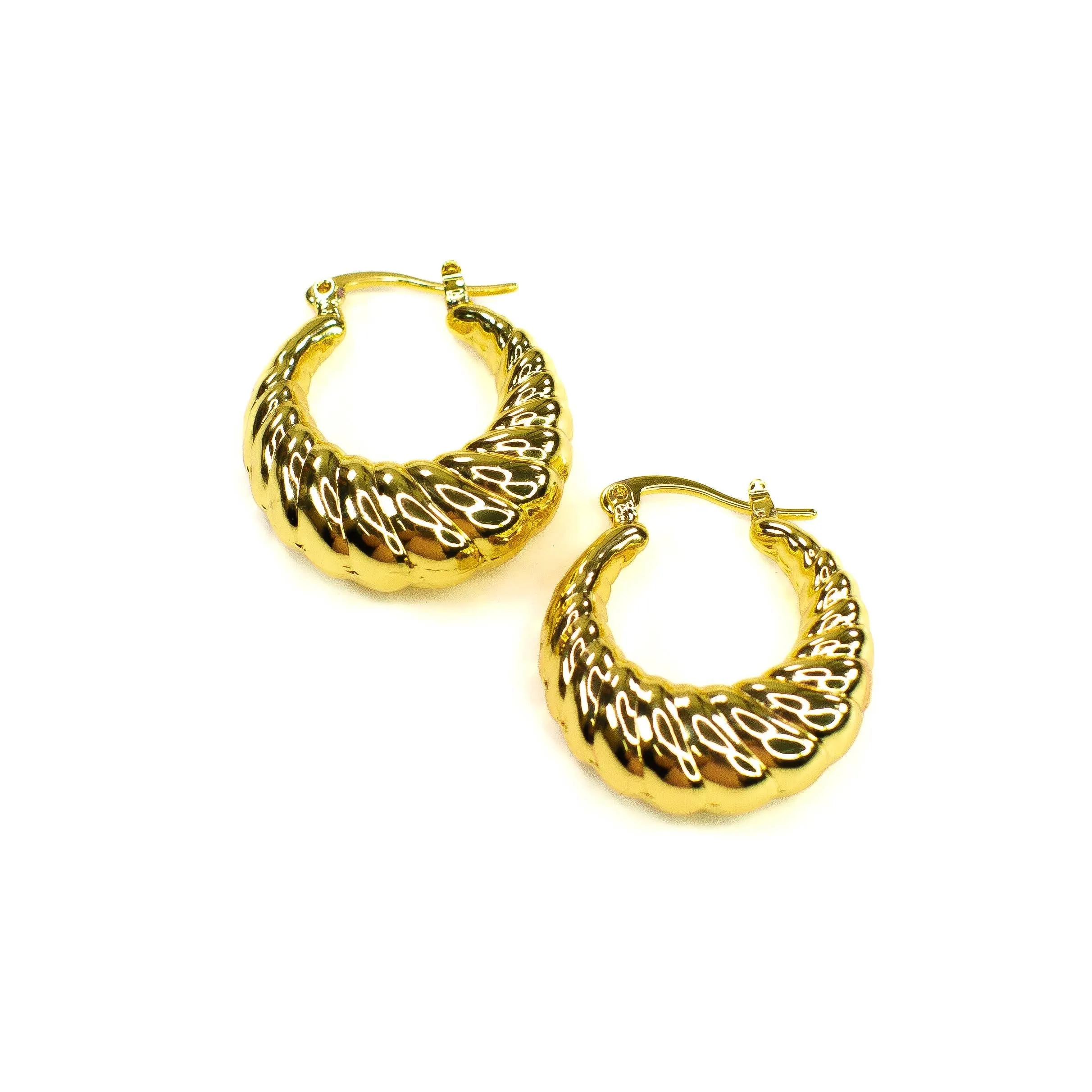 Crescent Medium Hoop Earrings