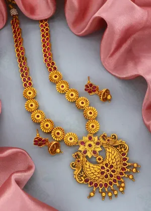 DAINTY FLOWERET RAJWADI  NECKLACE