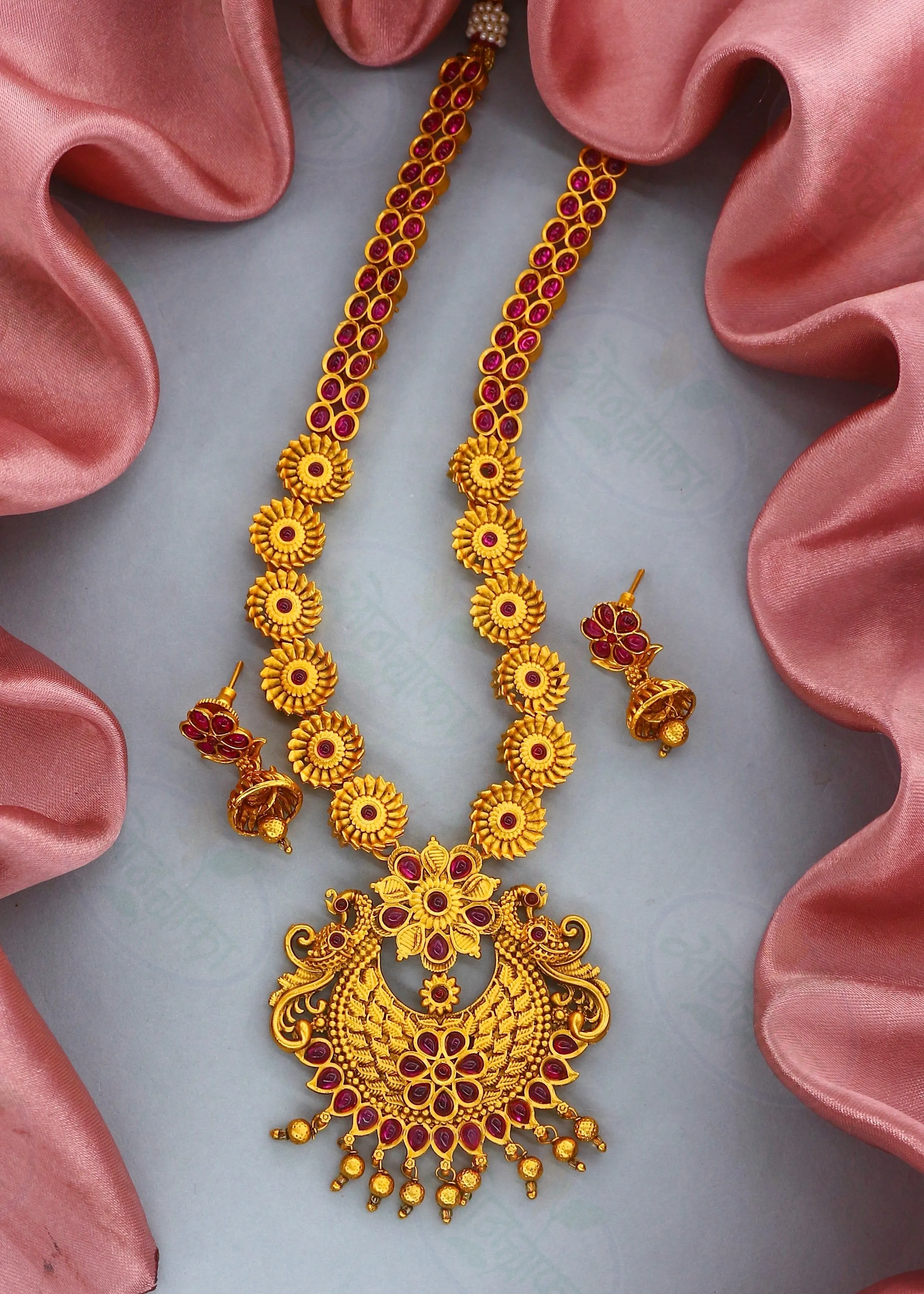 DAINTY FLOWERET RAJWADI  NECKLACE