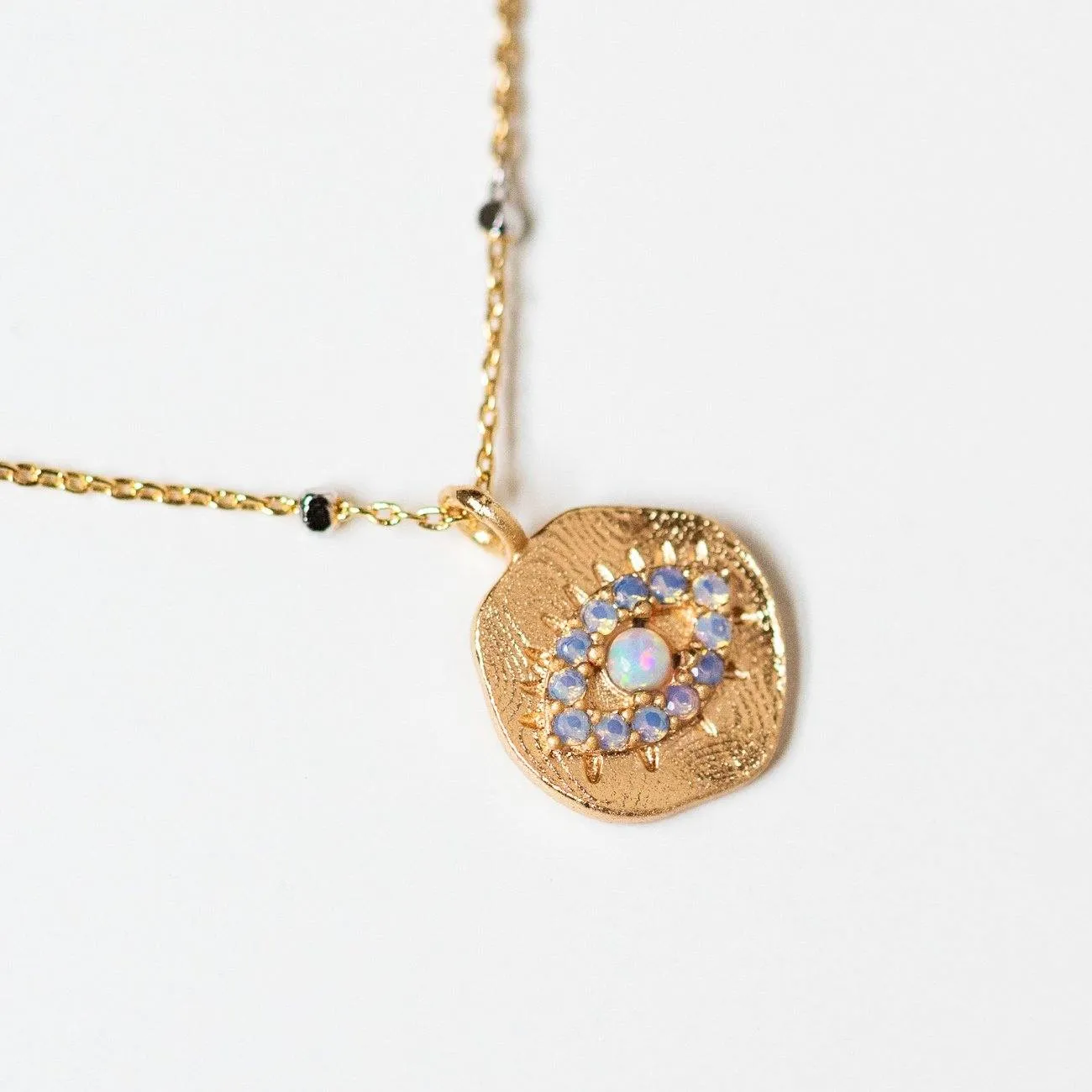 Daydreamer Evil Eye Necklace with Opal