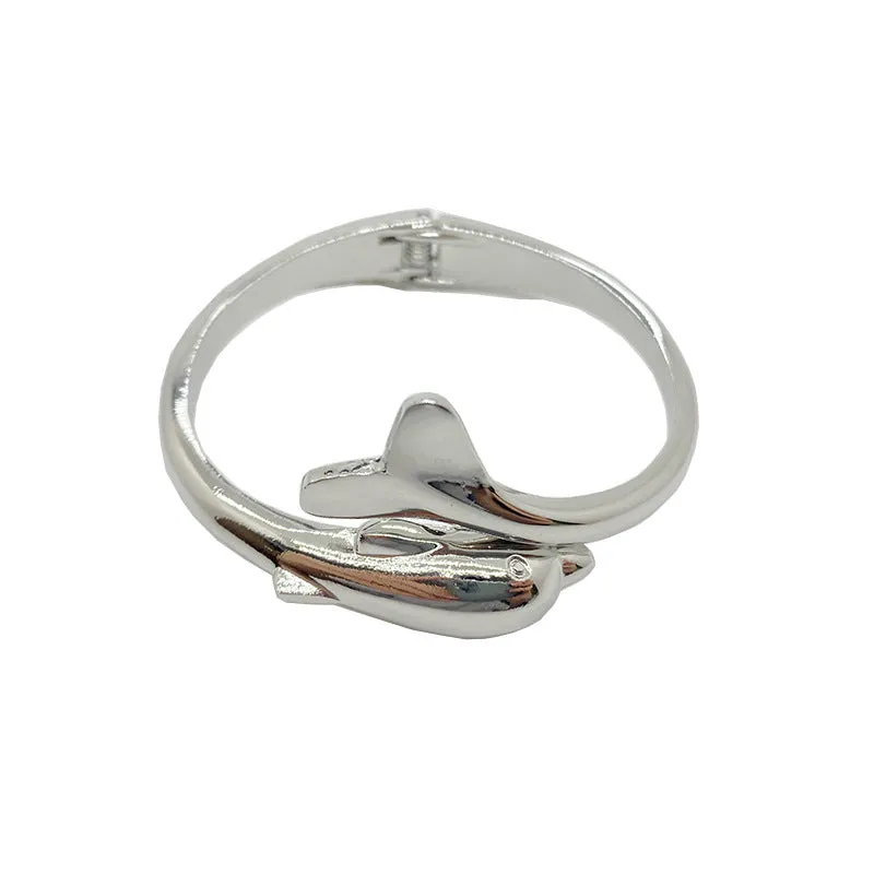 Dolphin Small Fragrance Style Korean Bracelet for Women, Personalized Alloy Opening