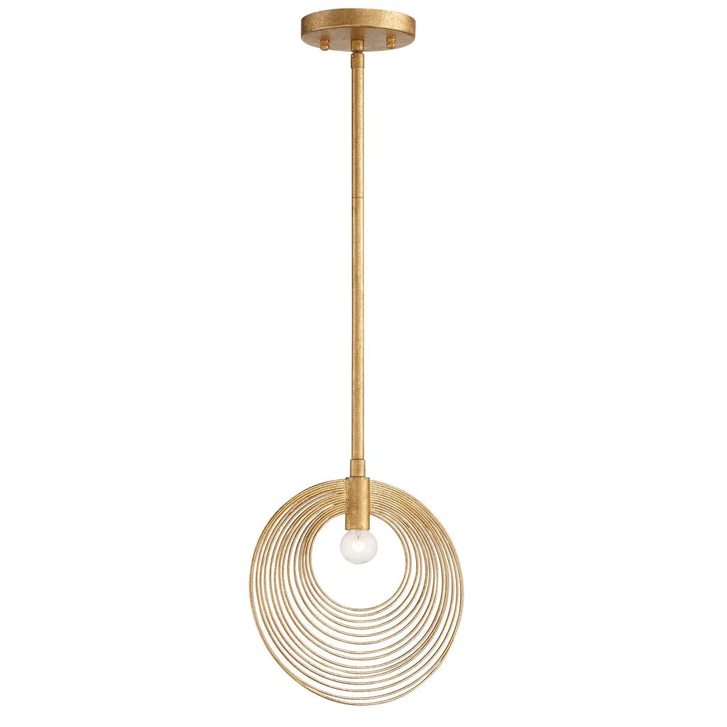 Doral 1 Light Renaissance Gold Mini Pendant