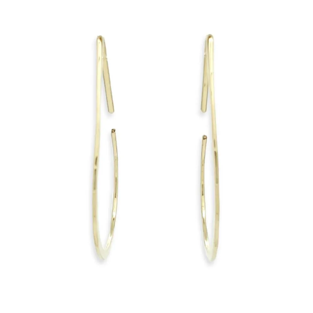 Earrings - The Point Teardrop Gold Fill Hoops by Foamy Wader