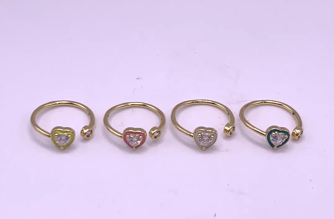 Enamel Colorful Heart Ring