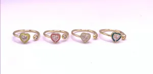 Enamel Colorful Heart Ring