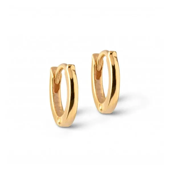 Enamel Hoops Classic 8mm Gold