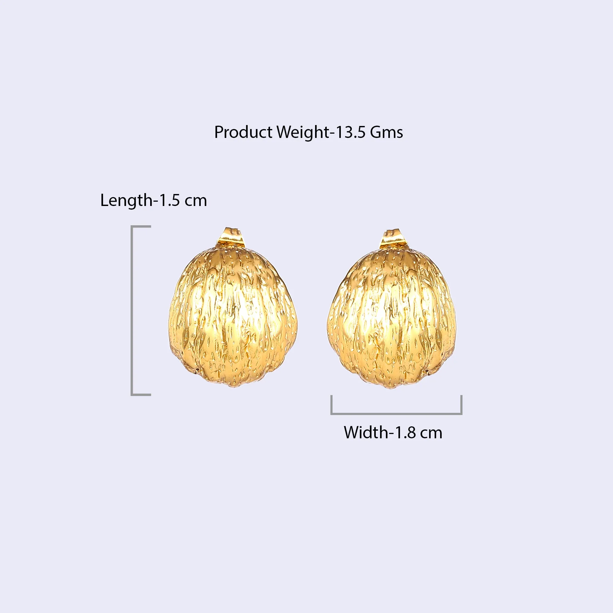 Estele Gold Plated Stylish & Graceful Demifine Huggie Earrings for Girls and Women