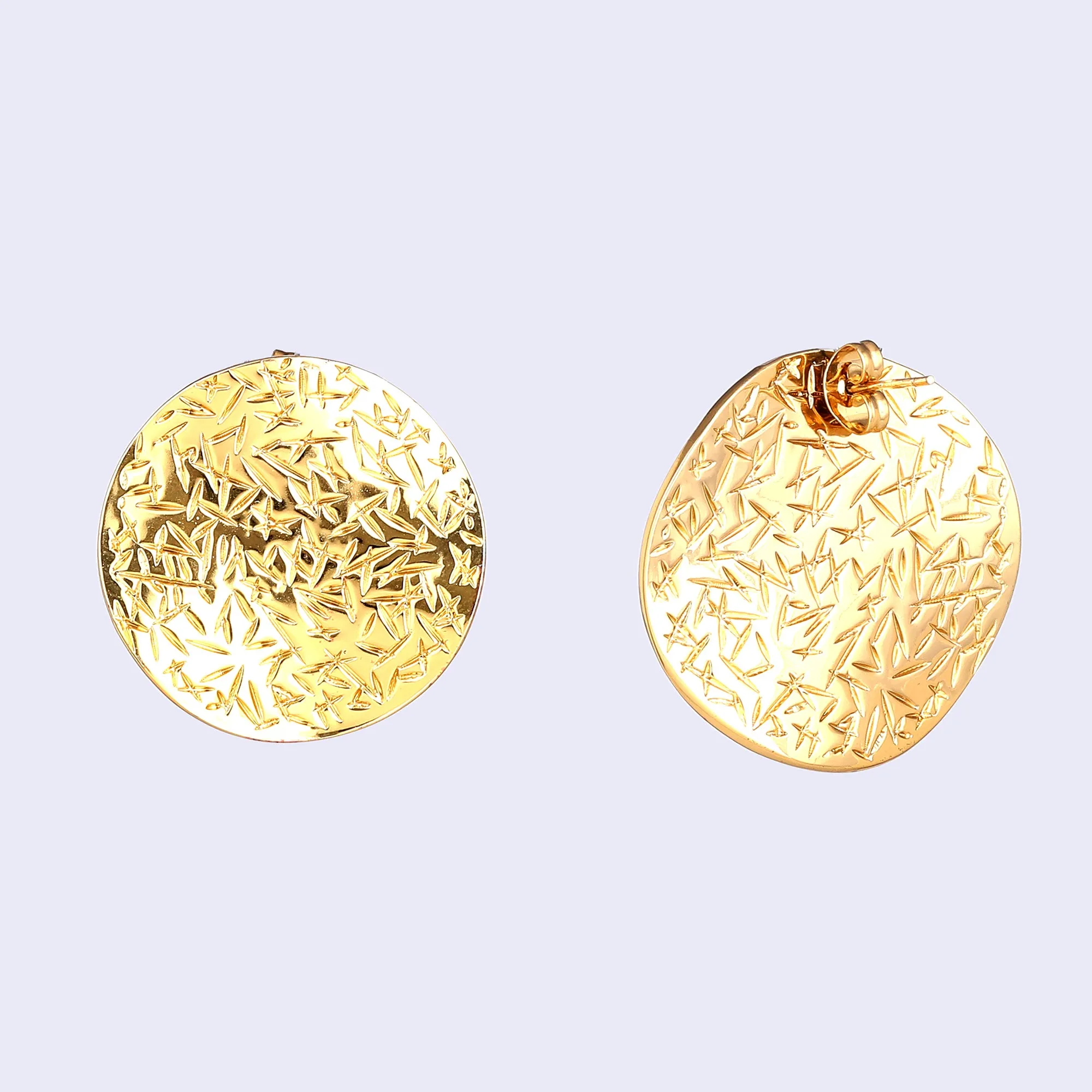 Estele Gold Plated Stylish Luxe-Inspired Demifine Stud Earrings for Women