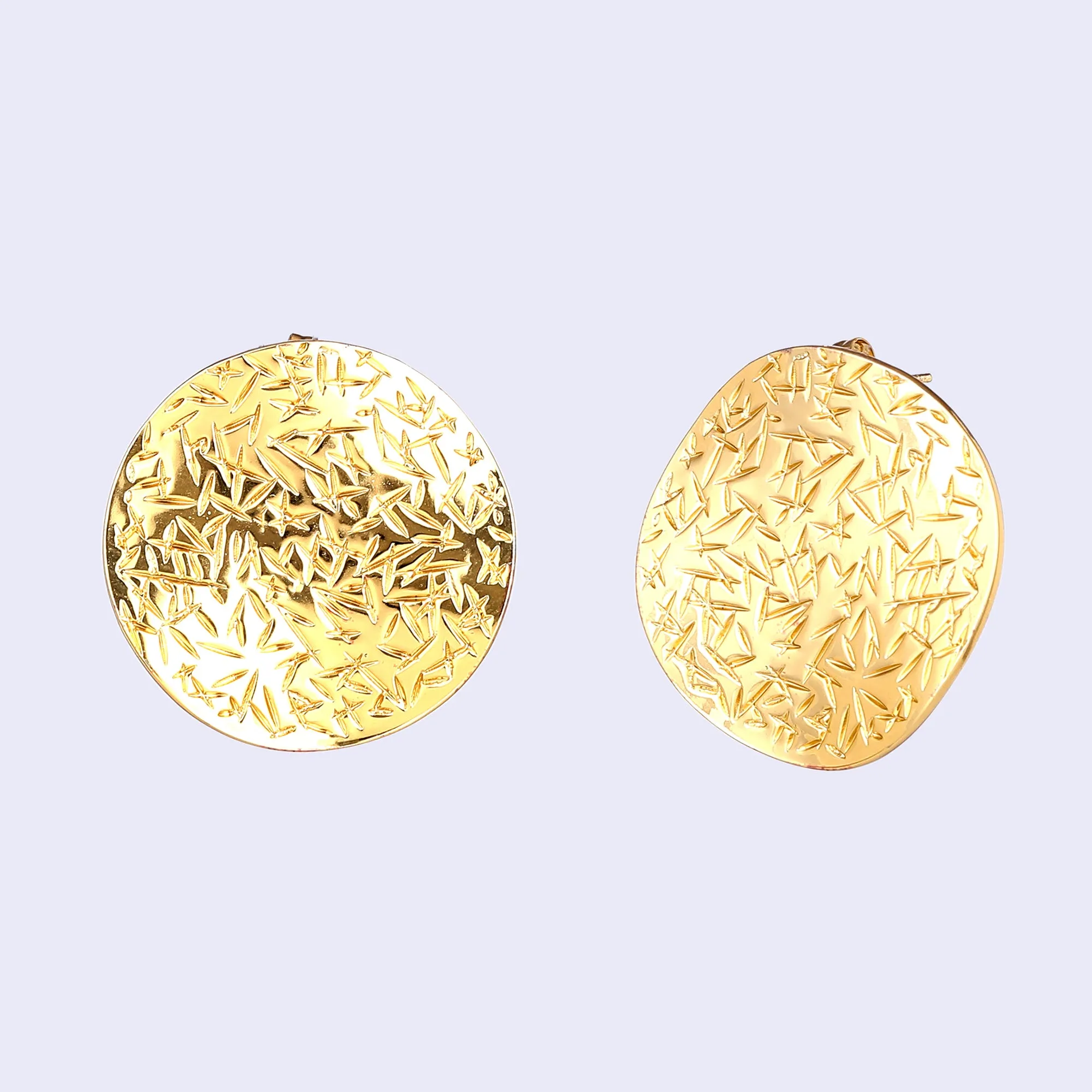 Estele Gold Plated Stylish Luxe-Inspired Demifine Stud Earrings for Women