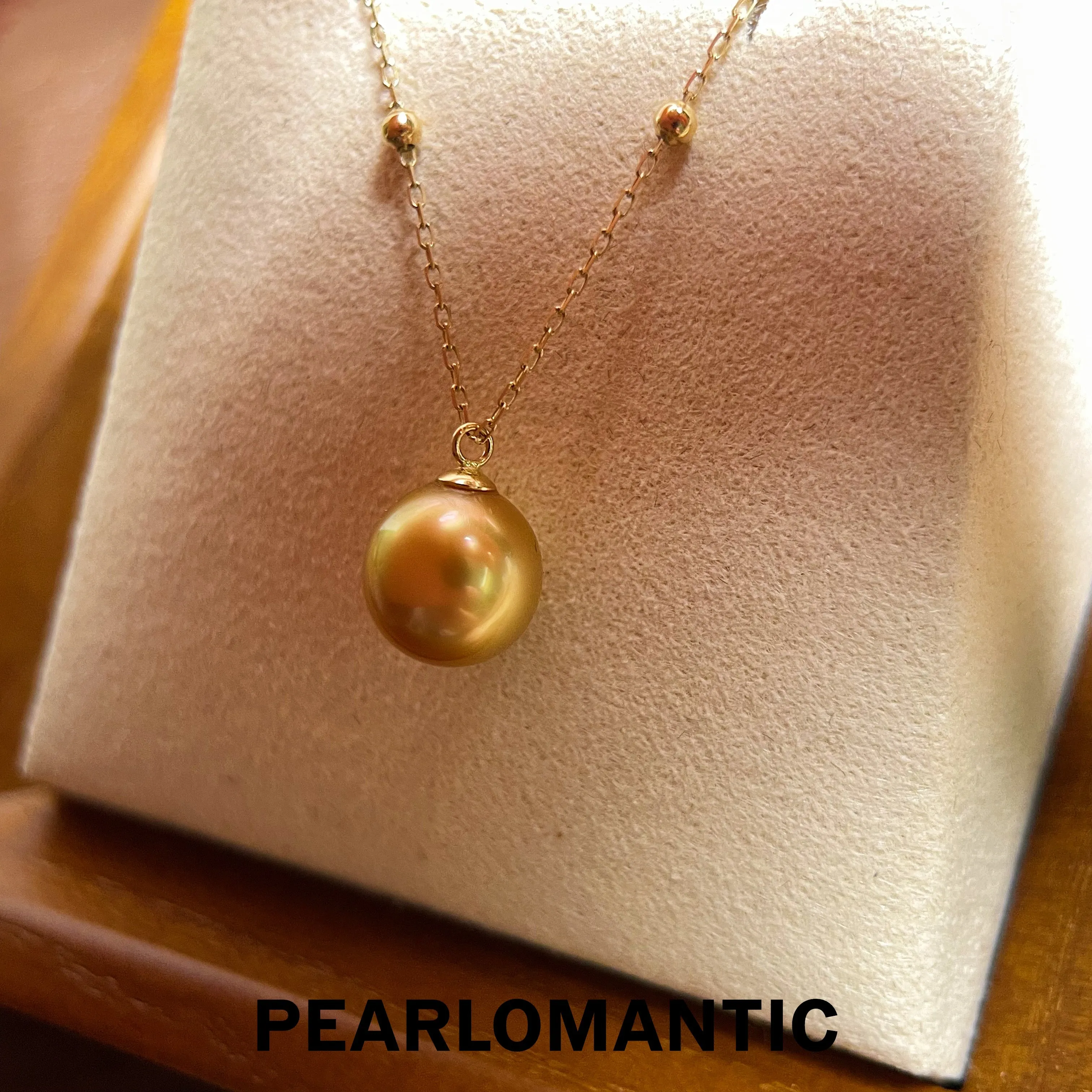 [Fine Jewelry] 18k Gold & South Sea Golden Pearl   Akoya Pearl 3-9mm Spaced Pendants