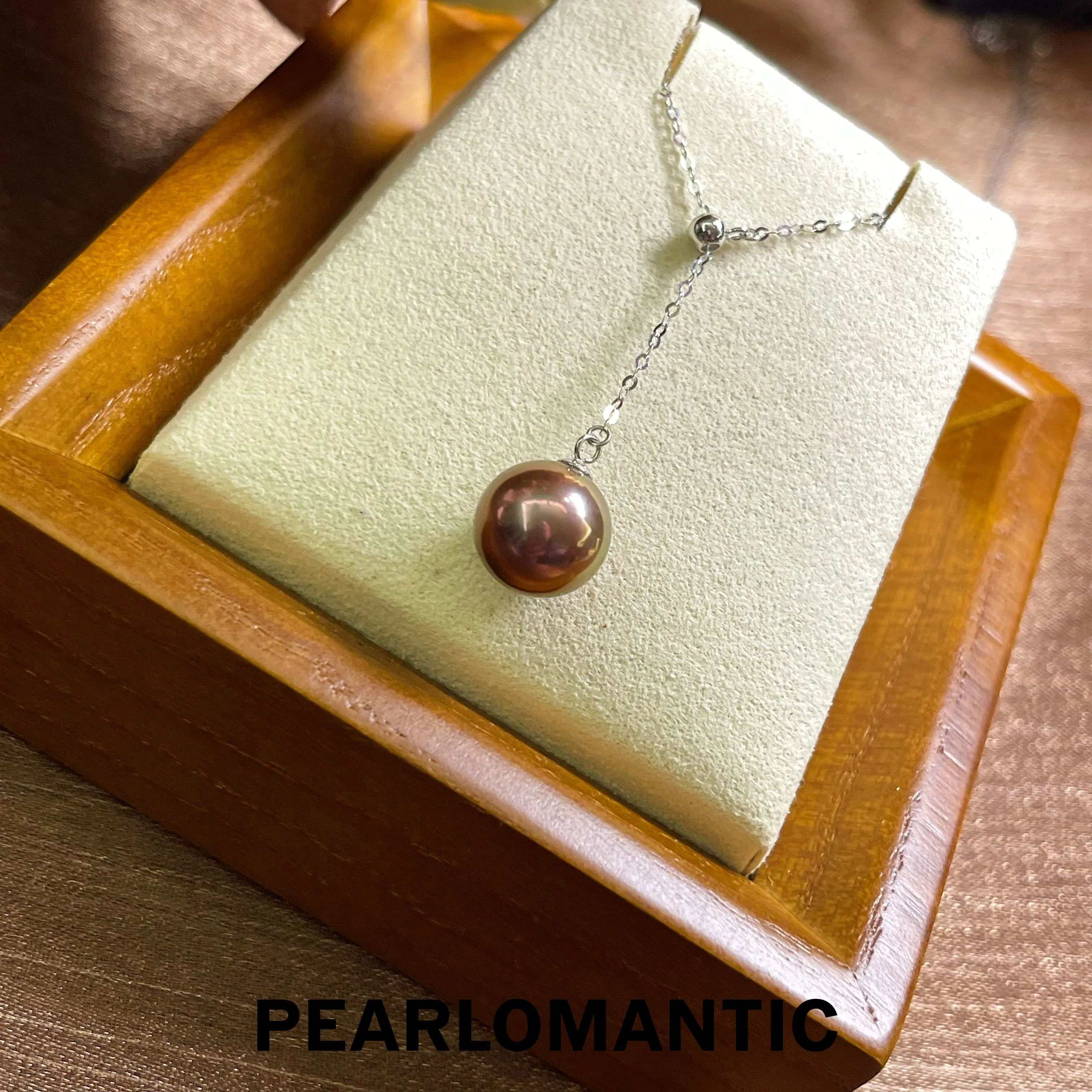 [Fine Jewelry] Freshwater Edison Pearl 9-10mm Rare Metal Color Y-style Pendants w/ Adjustable Chain