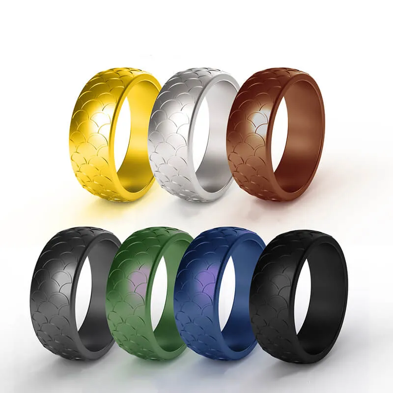 Fish Scale Silicone Ring Set