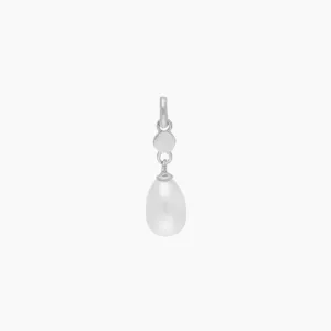 Freshwater Pearl Dot Pendant (Silver)