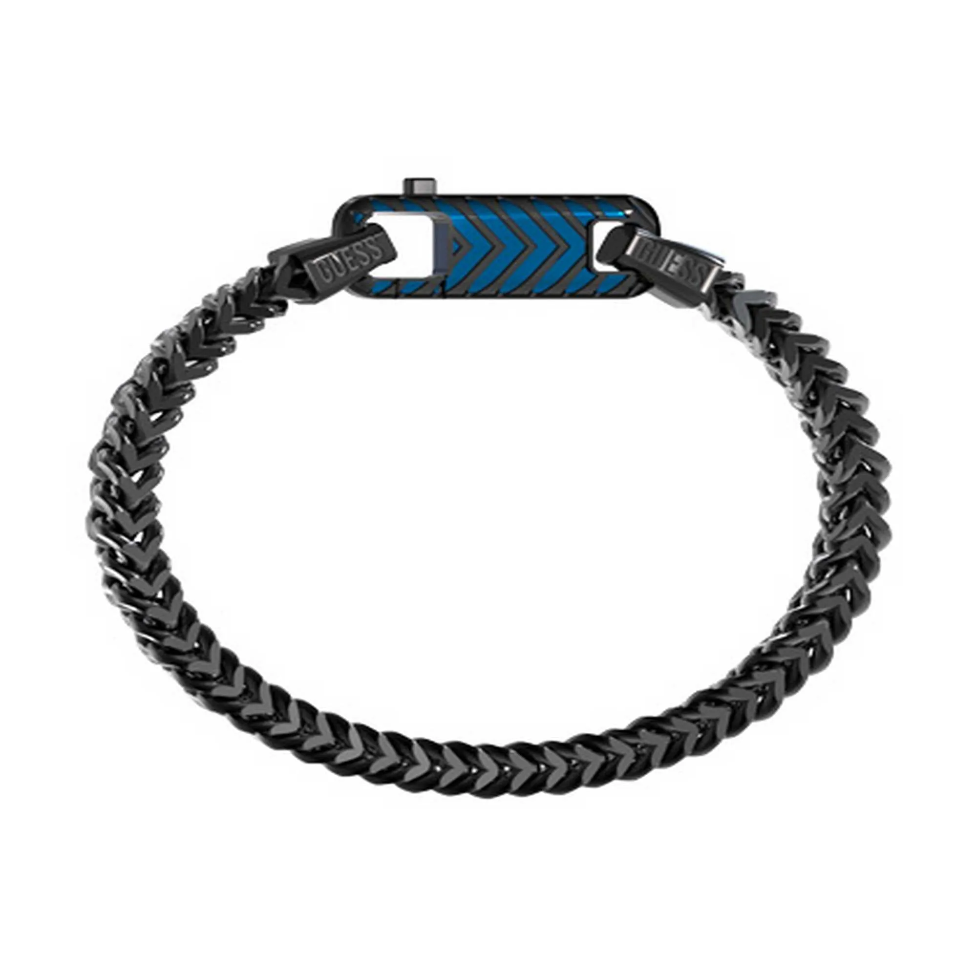 Gents 8mm Textured Hook Chain Bracelet UMB04442BKBBL