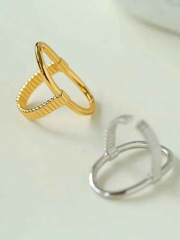 Glamorous Adjustable Oval Rings That Open