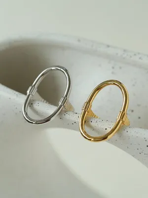 Glamorous Adjustable Oval Rings That Open