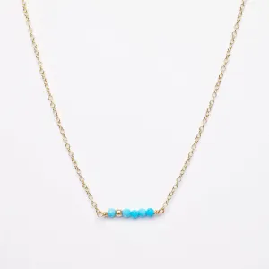 Gold Turquoise Bar Necklace