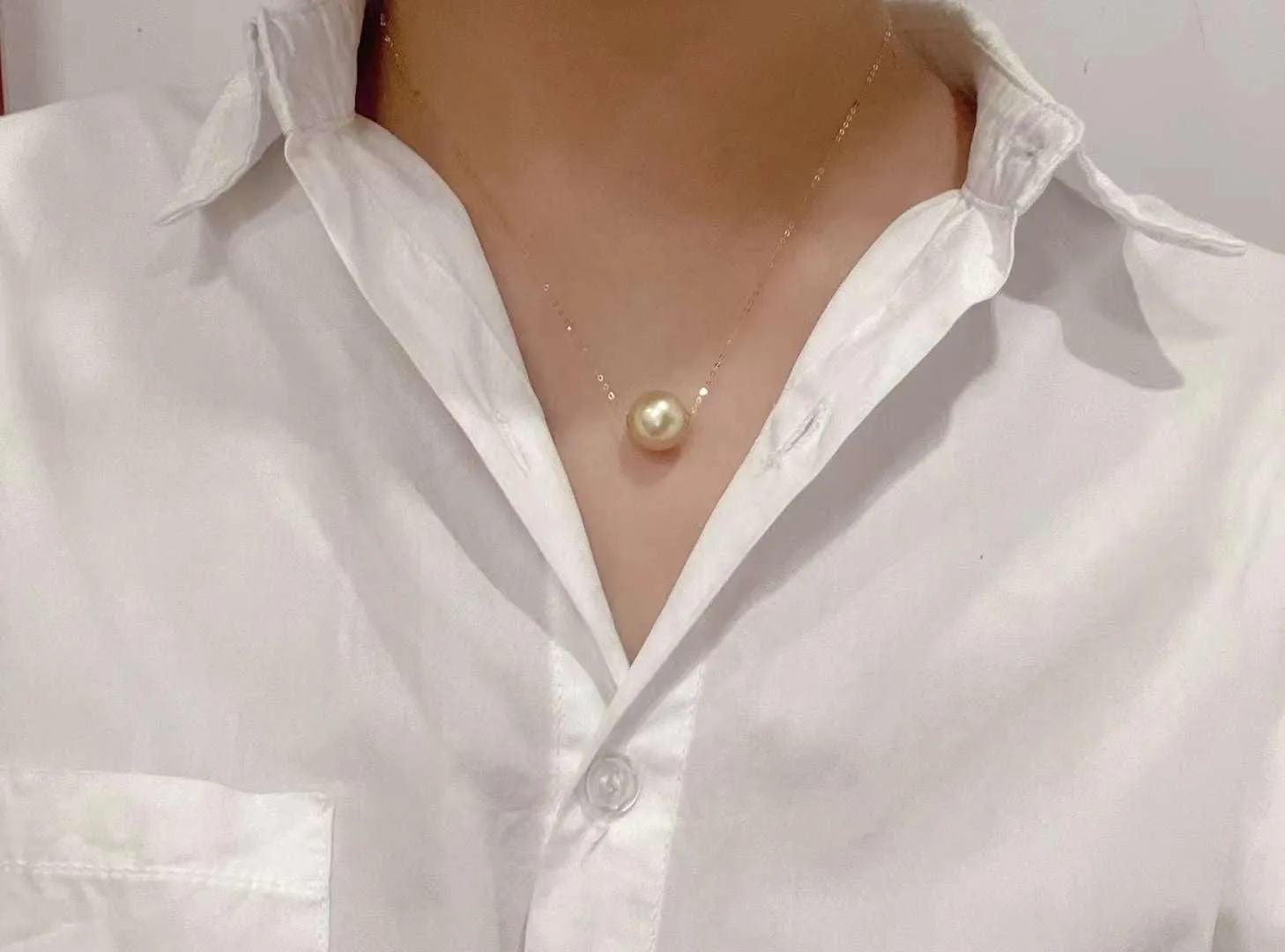 [Group-Buying] 18k Gold & South Sea Gold Pearl Single Pendants w/ Shine Chain